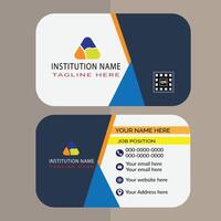 Stylish Business Card with QR Code vector