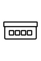 Simple line art of a server storage unit vector