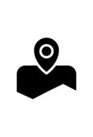 Geographic location symbol, map point. Navigation marker, place indicator vector