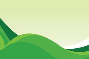 A green background with a mountain in the middle vector