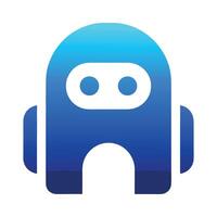 the robot icon on a white background vector