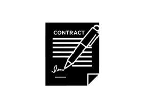 Signed Contract Icon Pen and Document vector