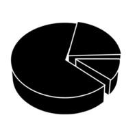 Isometric Pie Chart Four Sections vector