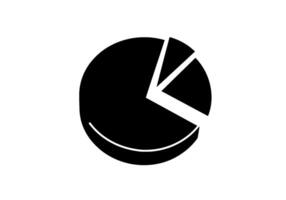 Monochrome Pie Chart with Offset Segments vector
