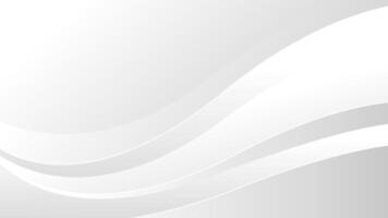 Minimalist White and Gray Abstract Background with Smooth Gradient Waves. Perfect for Presentation or Web vector