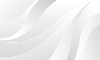 Abstract white and gray wave background, modern flow lines vector