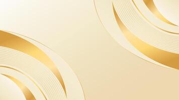 Abstract beige and gold luxury curve background. Elegant soft cream design suitable for beauty products, templates, banners, sales, awards, events, websites, pages, and more vector