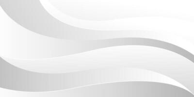 Simple Abstract White Grey Wave Design. Elegant Gradient Background vector