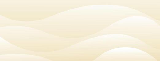 Abstract beige gradient banner background with wave shapes vector