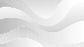 Elegant White Gray Wave Line Background. Clean Flow Design for Banner, Flyer, or Template vector