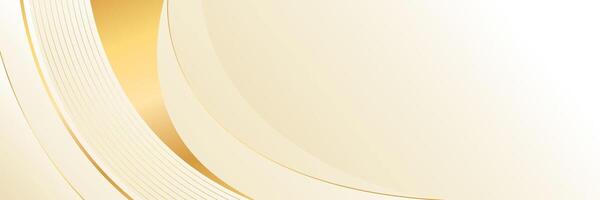 Abstract beige curve banner background in luxury style vector