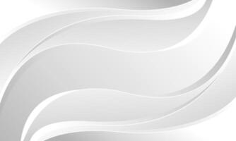 Abstract White Gray Wave Background. Elegant Minimalist Gradient Flow Lines vector