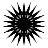 Abstract black starburst design graphic element vector