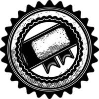 Best quality grunge style badge label stamp designed to add a vintage and authentic look to your branding and promotional materials vector