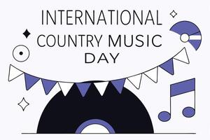 Creative Illustration Depicting Country Music with Distinctive Artistic Elements vector