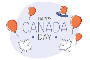 Colorful red and white maple leaves gently drift with a single red balloon symbolizing peace unity and celebration in a Canada-inspired design perfect for decor vector