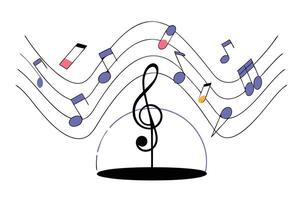Artistic high fidelity 3D colorful abstract music render featuring dynamic design and vibrant energy for creative use. vector