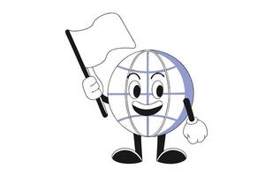 A smiling cartoon globe character brings joy and global unity with bright cheerful colors making it perfect for educational environmental or international content vector