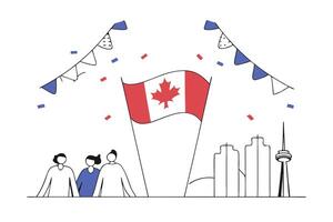 Minimalist Canadian flag-themed graphic using a bold red and white color scheme perfect for Canada Day celebrations and national branding projects vector
