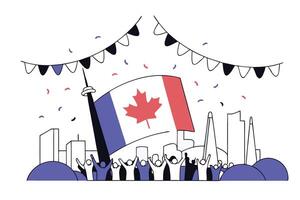Elegant red and white Canadian flag concept art created with a modern flair ideal for patriotic design themes and visual content for Canada Day promotions vector