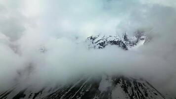 Trekking Trail in Nepals Frozen Highlands, Aerial Adventure Footage video