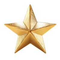 3D Render of a Captivating Golden Star png
