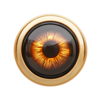 3D Render of Golden Eye Scan for Biometric Security png