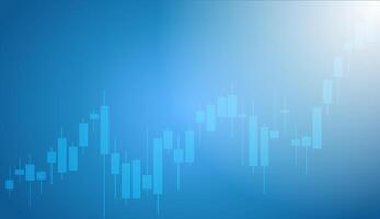 This illustration depicts a trading chart on a blue background, showcasing upward trends in business data, perfect for financial presentations or reports vector