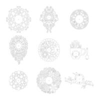 Ornamental Clock Faces Collection For Laser Cutting Or Crafting Projects vector