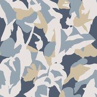 Abstract nature themed shapes seamless repeat pattern vector