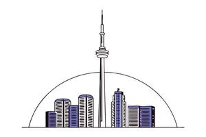 Beautiful city skyline at night with illuminated skyscrapers shining brightly in the dark urban landscape creating a stunning metropolitan night view atmosphere vector