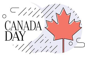Abstract Canada Day celebration design featuring red maple leaves in a vibrant modern illustration for national holiday themed content and graphics vector