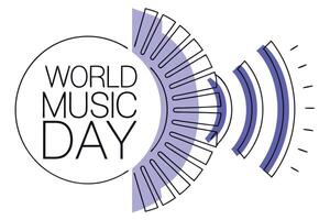 World Music Day Background with Colorful Abstract Sound Waves Expressing the Dynamic Energy of Global Music vector