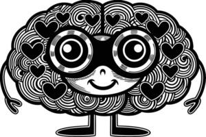 Creative Cartoon Pink Brain Character Highlighting Knowledge and Playfulness Suitable for Brain Awareness Campaigns and Learning Materials vector