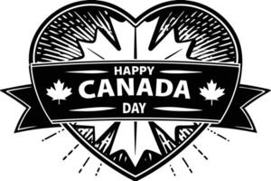 Beautiful digital illustration of a heart shape with the Canada flag and maple leaves, showcasing fine detail and craftsmanship for use in marketing and design projects. vector
