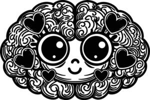 Cute Cartoon Pink Brain Character Ideal for Science, Education, and Brain-Boosting Themes in Friendly Illustrations vector