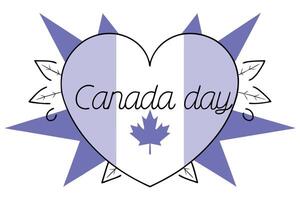 Highly detailed heart design inspired by the Canadian flag with stylized maple leaves arranged in a unique pattern, suitable for graphic design projects that require a touch of national symbolism. vector