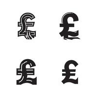Four different pound signs with different shapes vector
