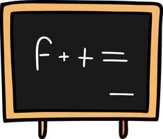 Cartoon Blackboard with Formula Doodle vector
