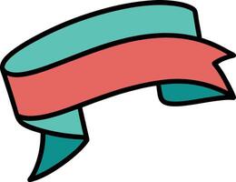Cartoon Ribbon Doodle Drawing vector