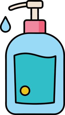 Cartoon Hand Sanitizer Doodle Drawing