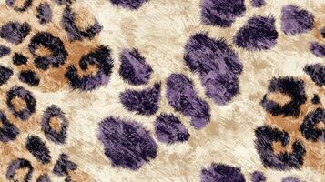 A leopard print rug with a brown and tan background photo