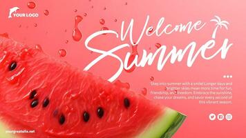 Welcome Summer Social Media Post template