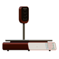 Digital Scale With Pole Display Side View 3D Render Illustration png