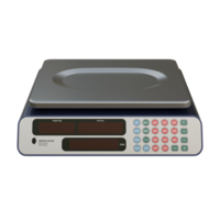 Digital Scale Top Front View 3D Render Illustration png