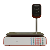 Digital Scale With Pole Display Front View 3D Render Illustration png