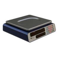 Digital Scale Top Side View 3D Render Illustration png