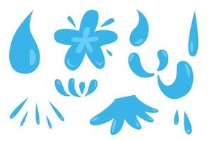 Water drop and splash different shape for element and illustration vector
