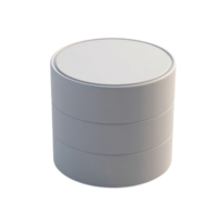 White Cylindrical Stackable Container On Transparent Background png