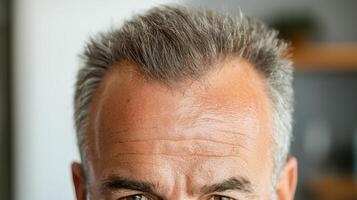 A man with gray hair and a gray beard photo